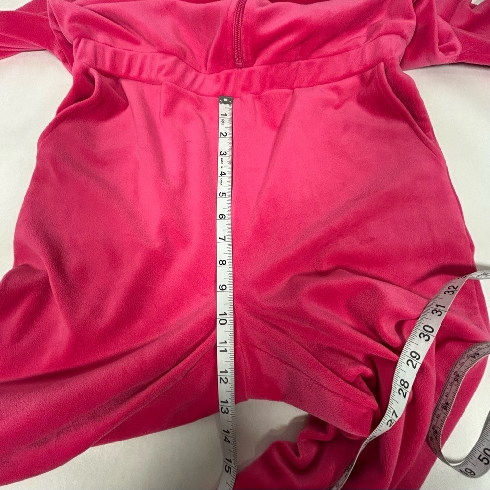Juicy Couture Pink Velour Jumpsuit Relaxed Fit - Picture 11 of 13